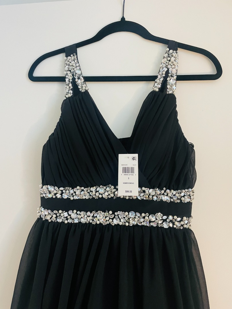 Jeweled brand new black dress by Homecoming SIZE 5