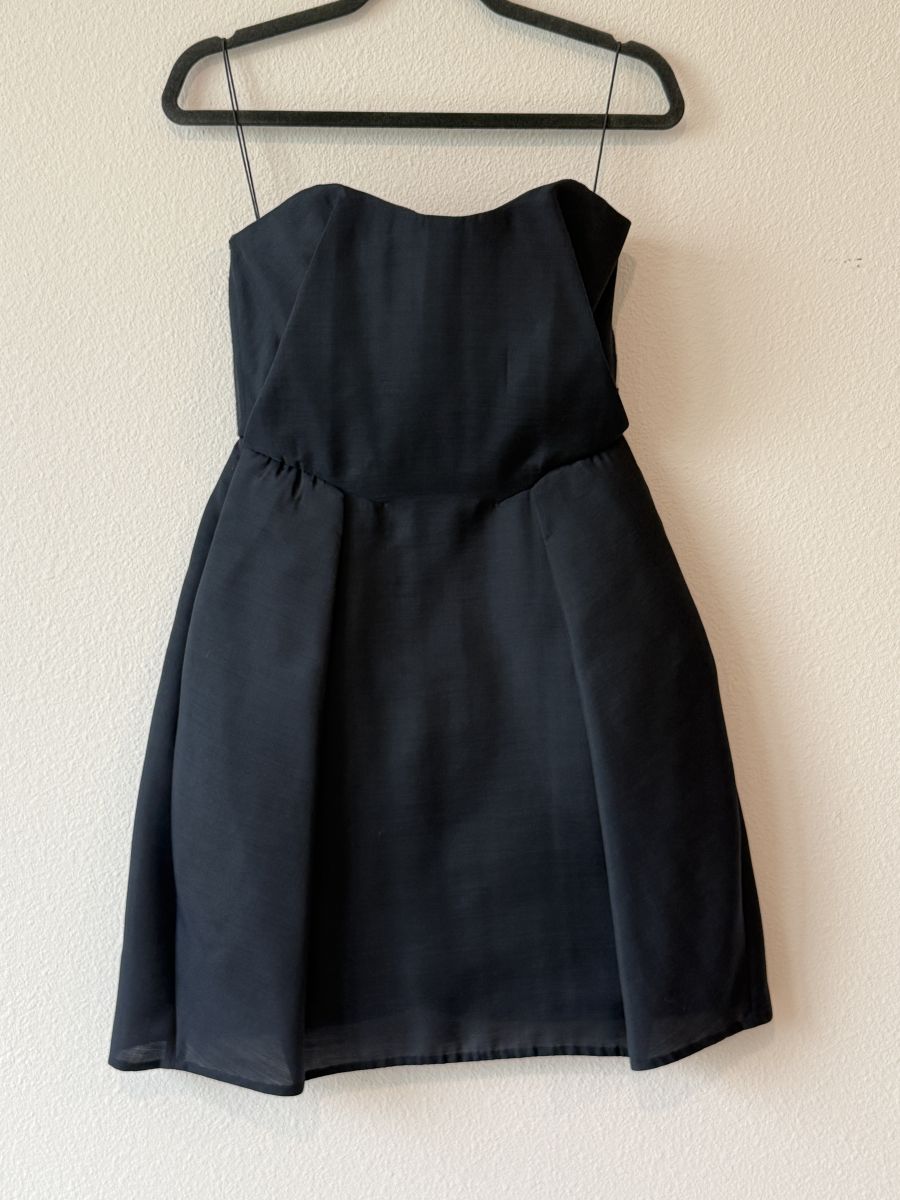Charcoal Grey Strapless Dress