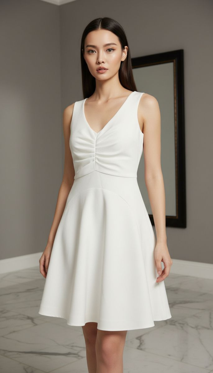 Size 6 free Kobi Halperin white dress