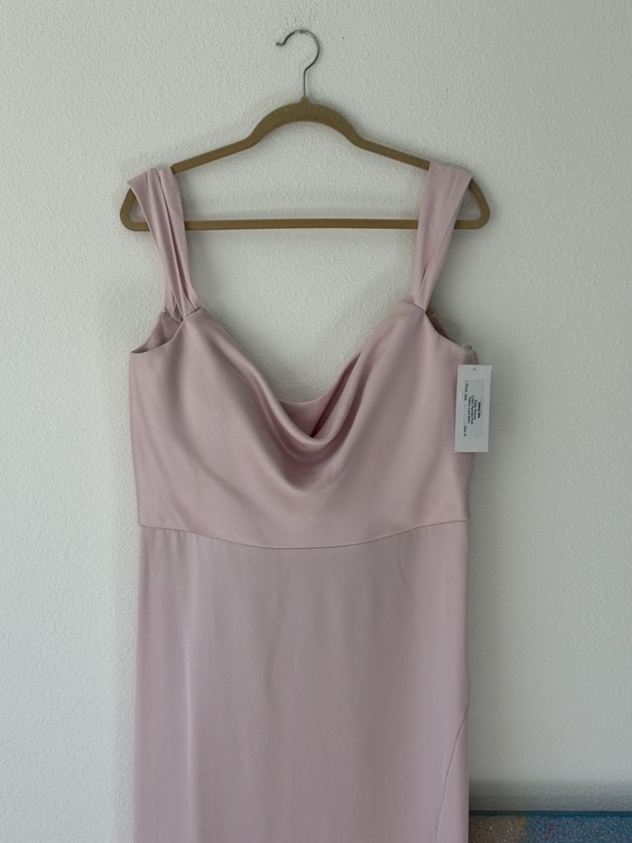 Jenny Yoo satin gown in soft blush pink Size 16 — brand new with tag (original price $315)