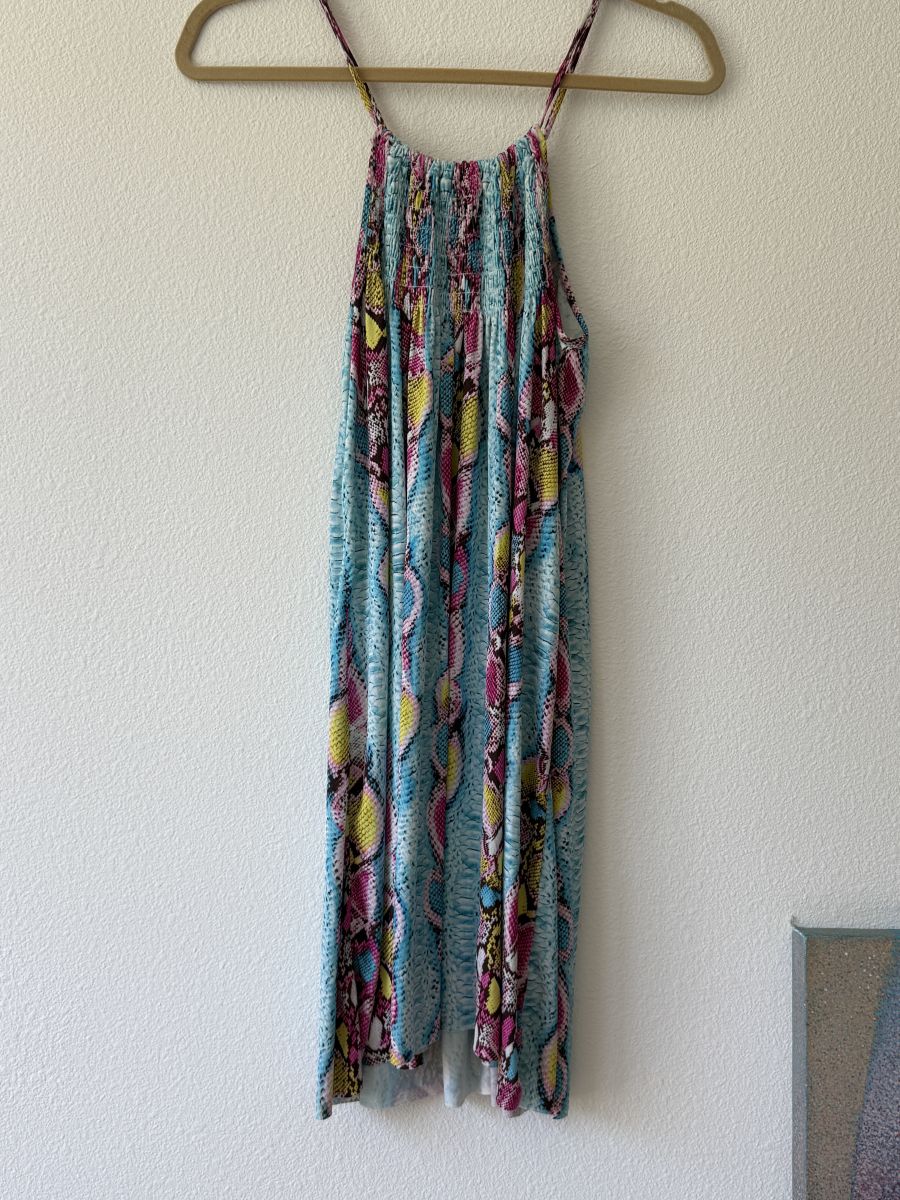 PilyQ Multicolor Halter Cover-Up Dress (Size L)