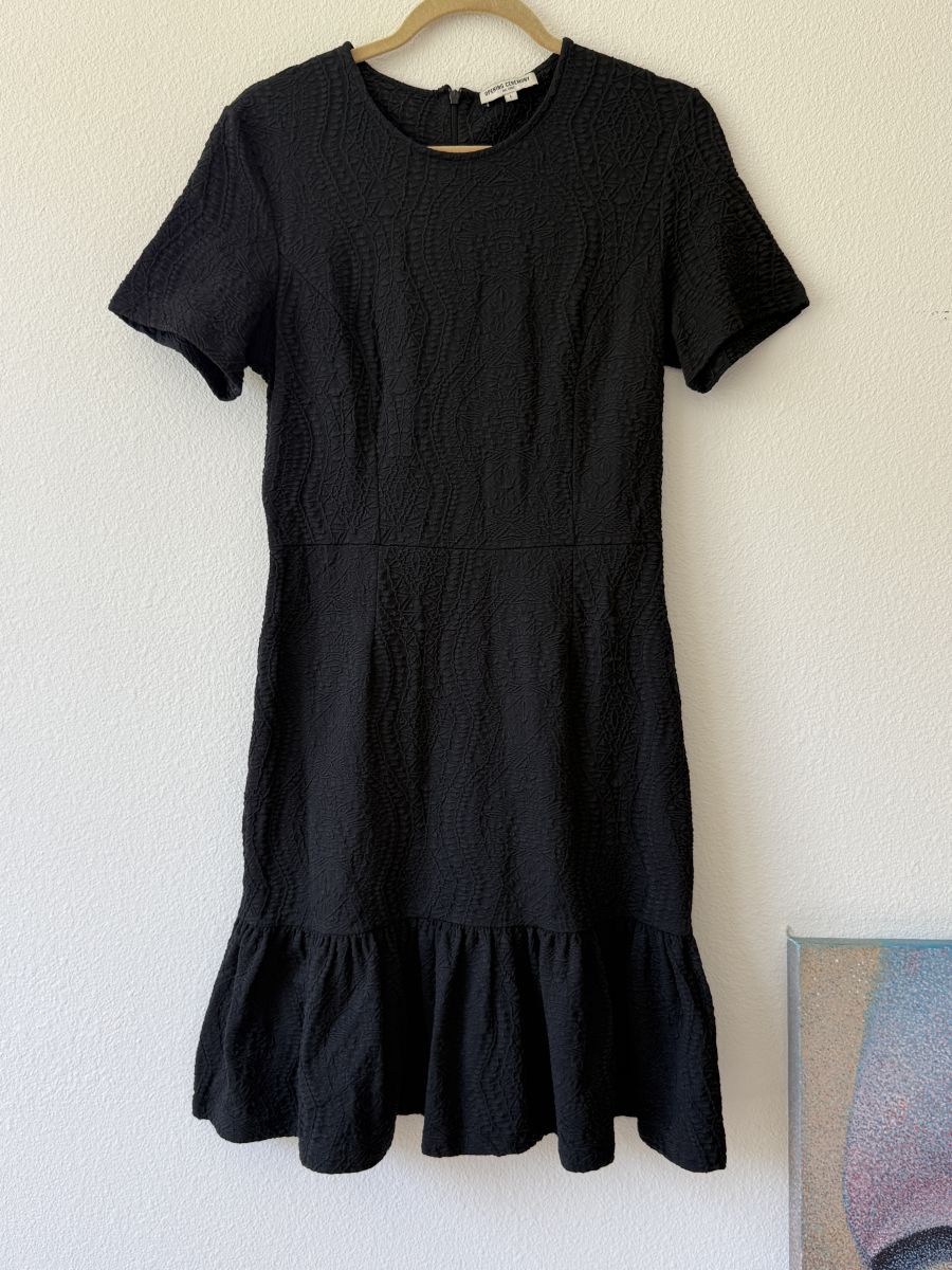 Opening Ceremony Black Textured Mini Dress (Size L)