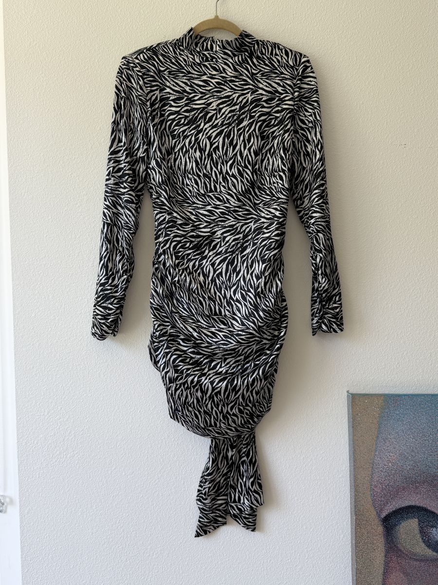 LIKELY Black & White Zebra Print Dress – Statement Piece