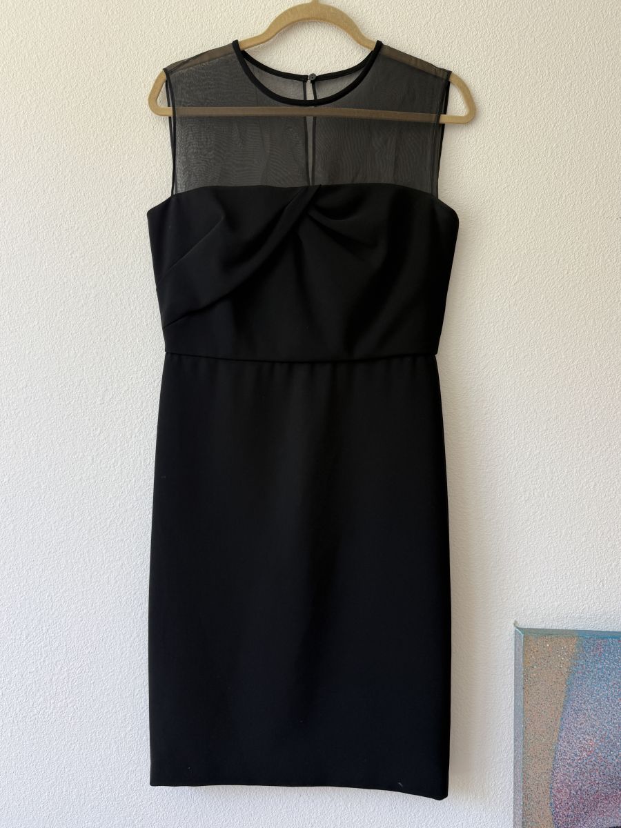 Max Mara Black Dress – Elegant Sheer Detail Made in ITaly