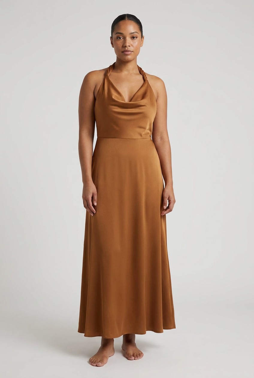 Watters Quinn Dress in Ochre