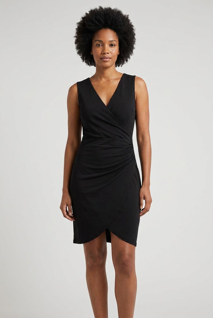 Mango Black Wrap Dress