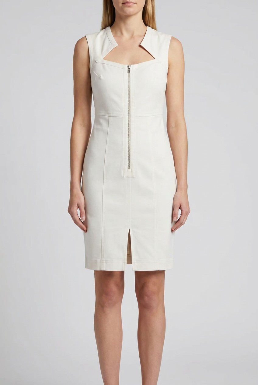 Yigal Azrouël White Sleeveless Dress