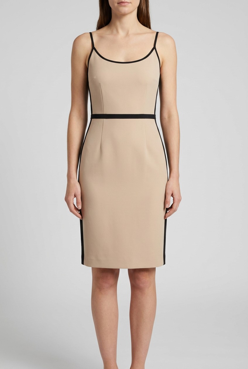 Maje Blush Pink Dress with Black Trim