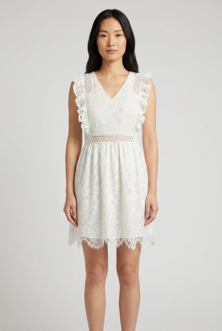Pinko White Lace Dress