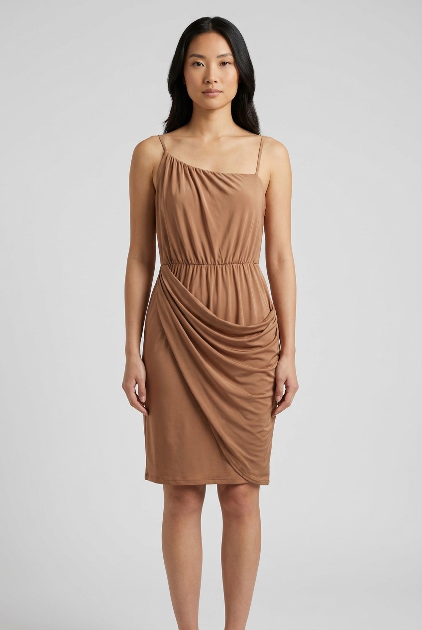 Jluxlabel Women's Brown One-Shoulder Dress